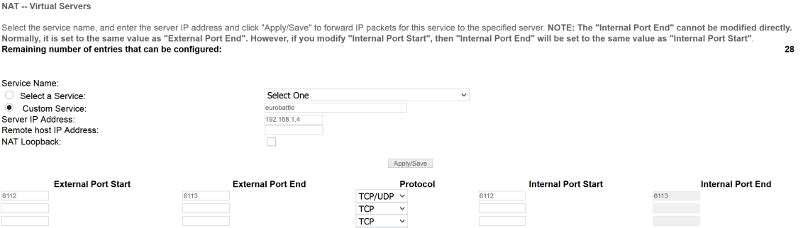 port forwarding warcraft 3